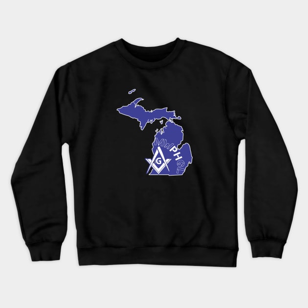 MWPHGLMI - Blue & White Crewneck Sweatshirt by Brova1986